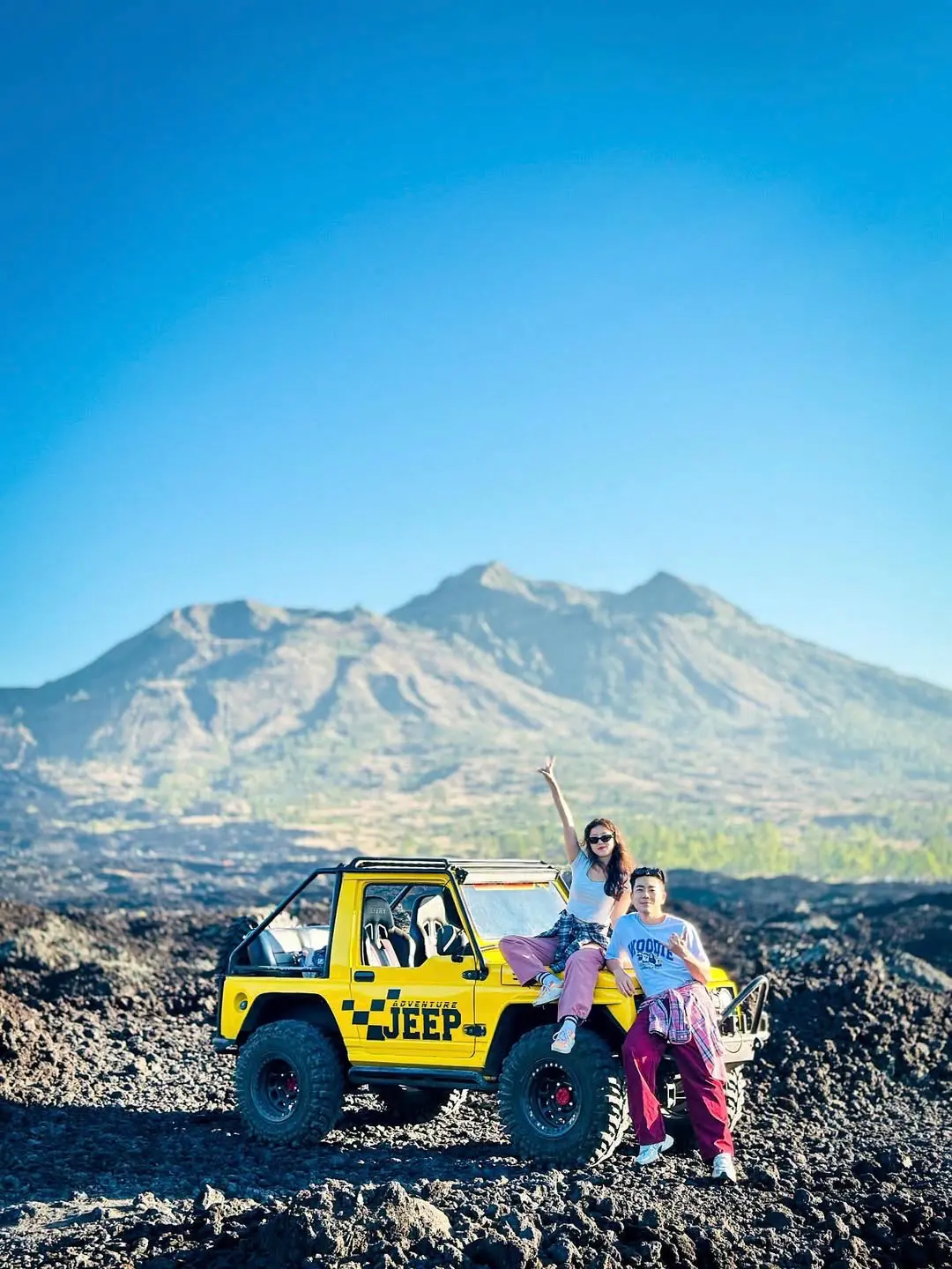 Volcanic landscape seen from Mount Batur slopes